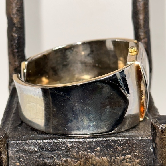 Vivani GoldTone Open Cuff Hinge Bracelet for Women - New Battery Added! - Picture 5 of 5